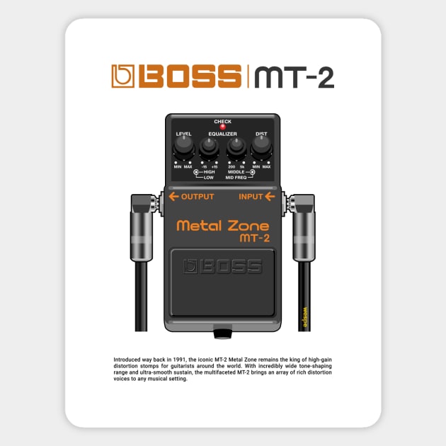 BOSS MT-2 Metal Zone [light] Magnet by wespe